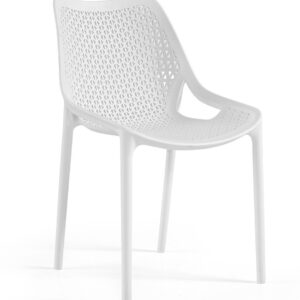 Silla BILL, apilable,  polipropileno blanco