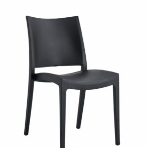 Silla CAPRI, apilable, tratamiento anti UV, polipropileno antracita