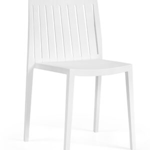 Silla CHOPIN, apilable,  polipropileno blanco