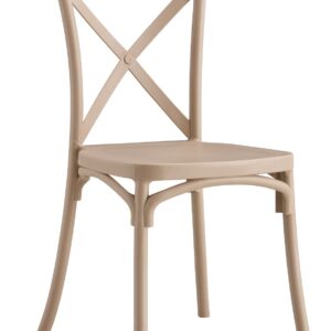 Silla CORFÚ, apilable, tratamiento anti UV, polipropileno tórtora
