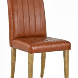 Silla GENOVA, patas metálicas, tapizado similpiel vintage 20
