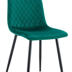 Silla LUCIA NEW, metal, tapizado velvet verde oscuro