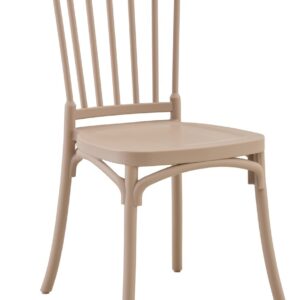 Silla MILOS 43, apilable, tratamiento anti UV, polipropileno tórtora