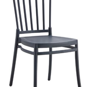 Silla MILOS NEW, apilable, tratamiento anti UV, polipropileno antracita