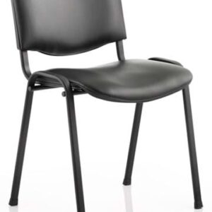 Silla NIZA NEW, chasis epoxi negro, similpiel naples negra