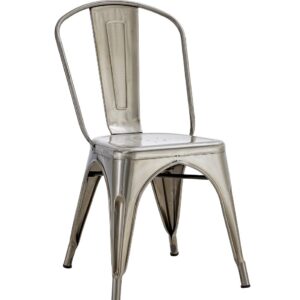 Silla TOL EK BRUSHED, acero, plata