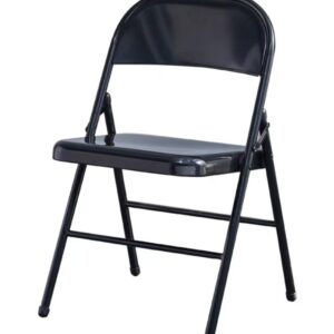 Silla TOSCANA, plegable, metal, negra
