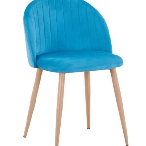 Silla VELVET NEW, patas metálicas, terciopelo turquesa 59