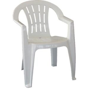 Sillón CANARIAS, monoblock, apilable, blanco