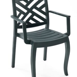 Sillón JACARANDA, apilable, polipropileno antracita