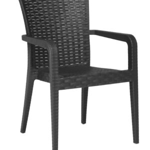 Sillón JAZMIN, apilable, polipropileno antracita