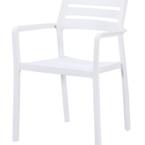 Sillón MADEIRA, apilable, polipropileno blanco