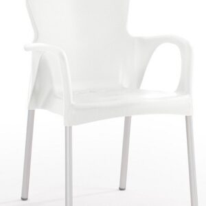 Sillón SENA, apilable, polipropileno blanco