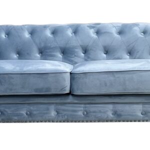 Sofá CHESTER PREMIUM, 3 plazas, tapizado velvet dusky azul