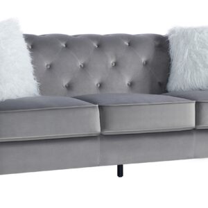 Sofá CHESTER STYLE, 3 plazas, tapizado velvet gris 27