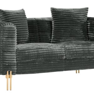 Sofá LARIOS, 2 plazas, tejido corduroy gris