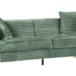 Sofá LARIOS, 3 plazas, tejido corduroy verde claro