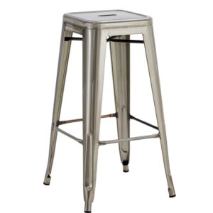 Taburete TOL EK BRUSHED, acero, plata